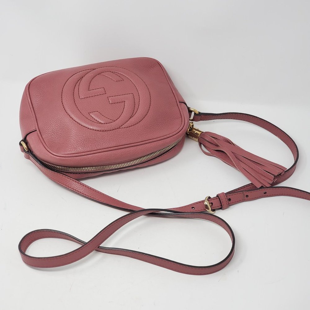 Auth Gucci Soho Disco Camera Leather Crossbody Bag - Picture 4 of 15